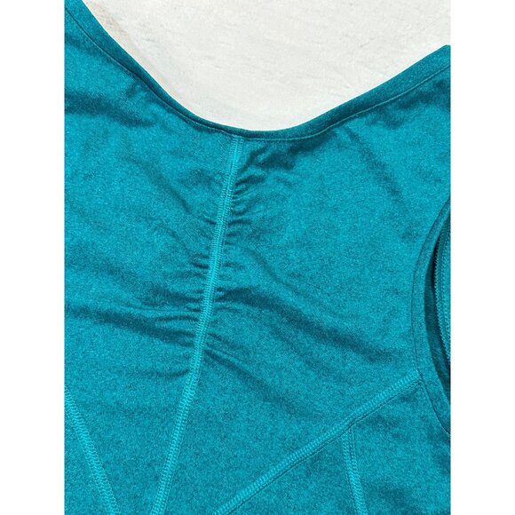 Woman's Teal Anue Yoga Athletic Back Slit Stretch Tank Top Size Small - Picture 9 of 10